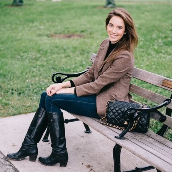 Frye Jackie Button Tall Black Leather Heeled Boot - Picture 4 of 7